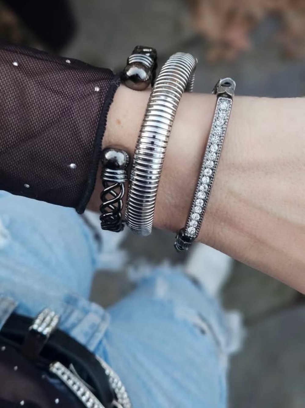 Park Lane “EMBRACEABLE” Silver Stretch Bracelet